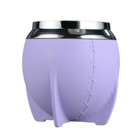 Tasse à Yerba Maté en Acier Inoxydable de 10 oz avec Coque en Cuir, Gourde Isotherme, Mug à Thé avec Ensemble de Bombilla, Mug à Café