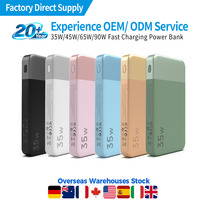 2026 DIY Power Bank Portable de Poche Haute Capacité avec Affichage LED, 35W 45W 65W 90W, 10000mAh 20000mAh, pour Téléphone