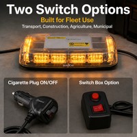 BIAOCHI Mini Feu de Signalisation Universel pour Voiture 12V, Stroboscope à Fixation Magnétique, Flash Haute Visibilité pour la Sécurité des Véhicules, Barres Lumineuses en Gros
