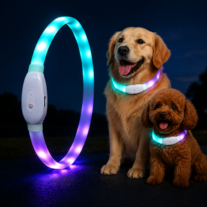 Pet Luminous <b>Collar</b> Charging Blocks Usb Dog Walking Accessories - Product Image 1