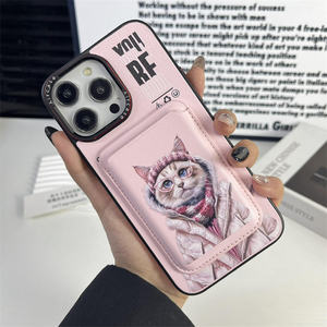 <span class=keywords><strong>Gorilla</strong></span> Nimmy Fall für Apple iPhones 16-11 Serie Galaxy S24-S21 Brieftasche Karte Slot Fall Luxus Leder Handy Rückseite - Product Image 4