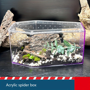 Trong suốt Acrylic leo Pet ăn Máy tính để bàn hiển thị hộp Bò sát mạnh mẽ từ Spider hộp côn trùng với lỗ thông gió - Product Image 6
