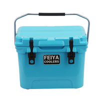 Glacière portable thermique moderne de 20QT grande capacité en PE rotomoulé, avec panneau solaire, logo personnalisé et poignée pour chaise de panier - Vente en gros