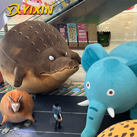 Animaux en tissu peluche gonflables géants publicitaires (éléphant, crocodile, guépard) résistants à l'eau pour événements promotionnels commerciaux