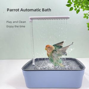 Bassin de bain électrique pour perroquets avec circulation automatique de l'eau, grande <span class=keywords><strong>baignoire</strong></span> de douche pour perruches et autres oiseaux - Product Image 1