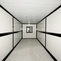 Kiosque commercial pliable de 20 pieds, maison conteneur écologique pliable, murs isolés, transport facile, installation rapide, chambre préfabriquée