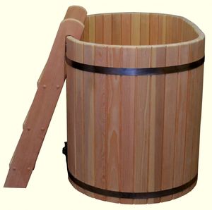 Bañera de madera de inmersión fría para 2 personas, bañera de Spa de primavera ovalada de cedro - Product Image 3