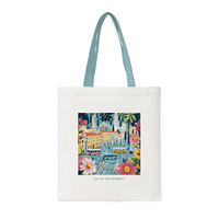 Sac fourre-tout en toile de coton personnalisé avec logo imprimé, multi-usages, pour femmes