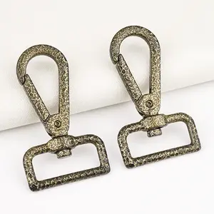 Bag Making Hardware Antique Brass Snap Clip Hook 1 Inch Metal Bag Snap Hook Clasp 25mm Metal Dog Swivel Hooks for Handbag