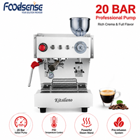 Machine à café expresso semi-automatique à double chaudière en acier inoxydable de qualité commerciale pour hôtels et restaurants