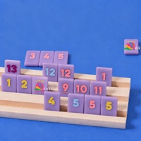 Jeu de Rummy Cube en Acrylique Premium, Cadeau Judaica d'Israël, Jeu de Tuiles en Cristal, 106 Tuiles, Couleurs Personnalisables, Supports de Rummy, Cadeau de Fête pour Adultes