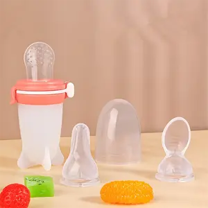 Baby Silicone Rice Paste Bottle Baby Rice Paste Spoon Milk Bottle Neonatal Silicone Spoon Supplementary Food Spoon Feeding