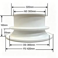 Diffuseur de plafond rond à base haute personnalisé en usine, en aluminium/plastique, durable, pour projets de ventilation commerciale CVC