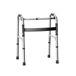 Foldable Rehabilitation <b>Walker</b> Aluminum Alloy Height Adjustable Lightweight Walking Aid for <b>Elderly</b> Disabled Support Frame - Product Image 1