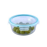 Conteneur en verre borosilicate de haute qualité pour la préparation des repas et le rangement en cuisine, sans BPA, compatible micro-ondes, empilable, avec couvercle à clapet, idéal pour la rentrée scolaire