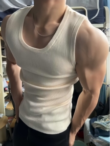 T-shirt de sport d'été slim fit pour <span class=keywords><strong>homme</strong></span>, débardeur à séchage rapide avec texture peignée, sans manches, design décontracté pour la course et l'entraînement - Product Image 1