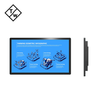 Monitor LED OEM de 27 pulgadas con pantalla táctil de montaje en pared PCAP plana AC 100-240V