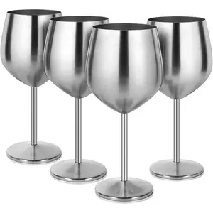 Hot selling Bar accessories Stainless Steel Drinking Goblet metal red wine cup for Champagne Cocktail