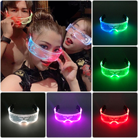 Lunettes lumineuses LED colorées originales, avec lumières néon clignotantes pour la décoration de soirées dansantes en boîte de nuit, en acrylique durable