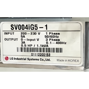Variateur de fréquence compact 0,75 kW SV004iG5-1 SV004iG5A-1 Monophasé 220V En stock - Product Image 2