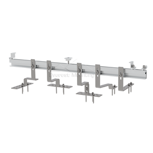 Rail de montage de panneaux solaires en aluminium à <span class=keywords><strong>prix</strong></span> de gros, accessoires de fixation, installation facile, rail <span class=keywords><strong>pour</strong></span> module PV, système de toiture solaire - Product Image 4