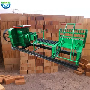 Machine de fabrication de blocs de cendres volantes en argile à interverrouillage automatique de la terre Machine de fabrication de briques d'argile à boue de sol rouge mobile manuelle Nigéria