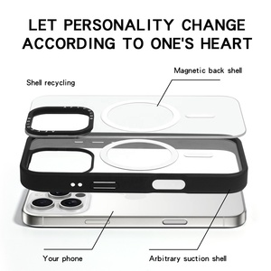 OEM Logo 2 Trong 1 Bảo Vệ Rõ Ràng Bìa Đối Với iPhone 16 Pro Max Mạnh Mẽ Từ Trường Hợp Điện Thoại Tùy Chỉnh In Ấn Điện Thoại Di Động Trường Hợp - Product Image 5