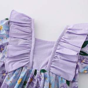 2025 yaz Ins tarzı Bunting kısa kollu Begonias Hajis kadın bebek üçgen tarama giysi + Hairbands - Product Image 5