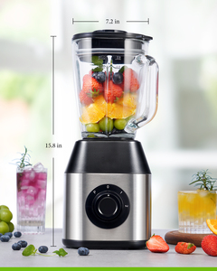 Cá nhân Smoothie Máy xay sinh tố và juicers 1200W điện động cơ thép không gỉ 1500ml Glass Jar Máy ép trái cây máy xay sinh tố - Product Image 6
