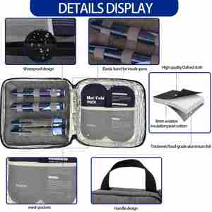 Large Insulin Cooler Travel Case Medication Cooler Bag with 4 Ice Packs Cooler Travel Case Diabetic Medication Organizer Bag - Product Image 3