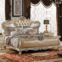 Lits de chambre à coucher |   Lits en bois |   Lits doubles king-size |   Lits de luxe |   Lits en bois massif sculpté de style américain vintage, personnalisables