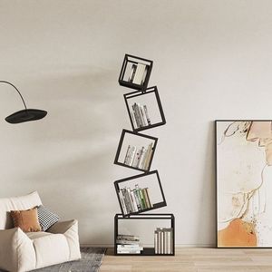 Invisible Bookshelf Floor Standing Modern Minimalist Wrought Iron Multi Tiered Shelf Space Saving <b>Bookcase</b> Living Room Bedroom - Product Image 2