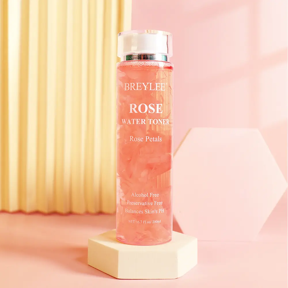 Breylee Rose Water Toner Zichtbaar Rozenblaadjes Rapid Hydraterende Gezichtsbehandeling Toner Huid Porblems Oplossing Veilig Rose Essentie Toner