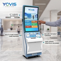 Kiosque d'inscription automatique Smart Clinic, lecteur de carte d'identité, équipement de paiement sans espèces, imprimante de documents A4, terminal à écran tactile