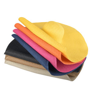 JAKIJAYI-sombreros de paja para mujer, gorros de paja de Color sólido de 70cm, ala ancha, sombrero flexible de gran tamaño para playa, protector solar, <span class=keywords><strong>2022</strong></span> - Product Image 4