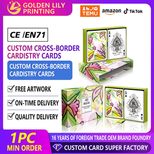 Cartes à jouer personnalisées transfrontalières en papier à âme noire allemande, OEM, personnalisables pour poker, jeux de cartes et divertissement - Product Image 2