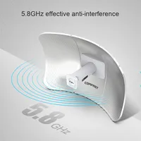 Comfast E319Av2 Pont Réseau Sans Fil Gigabit Extérieur 900m Longue Portée Pontage Point-à-Point 5.8G CPE Sans Fil Haute Puissance