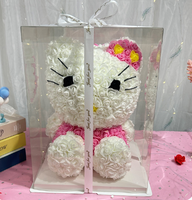 Fleur éternelle Hello Kitty Cat Qixi Saint Valentin Cadeau Simulation Rose Anniversaire Cadeau de Noël