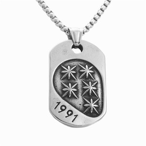 Yunnique – pendentif étoile en acier inoxydable 1991, collier pour hommes, style Punk rétro, breloque Dog Tag, bijoux à la mode - Product Image 5