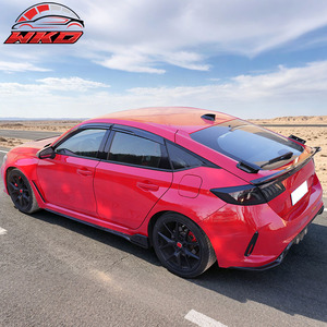 เหมาะสำหรับ Civic FL Type R Hatchback ปี 2022-2026 สปอยเลอร์ท้ายทรง V ลายคาร์บอนไฟเบอร์ - Product Image 5