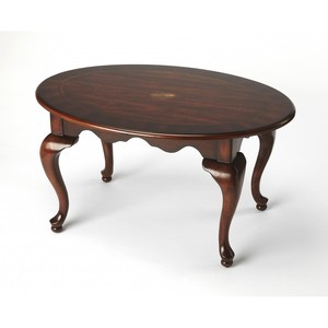HMS 38 \ "tavolino ovale in legno marrone con ripiano mobile in legno di Mango soggiorno e mobili da pranzo - Product Image 2