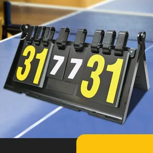 Papan Skor basket empat Digit tenis meja, skor Badminton Flip 4 Digit skor plastik untuk kompetisi olahraga