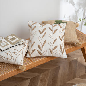 Style naturel Floral plante broderie Design Original taie d'oreiller <span class=keywords><strong>housse</strong></span> de coussin pour salon fête canapé décoration de la maison - Product Image 5