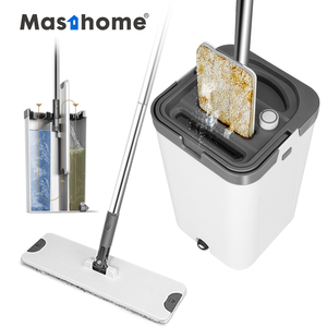 Masthome <span class=keywords><strong>New</strong></span> Microfiber Ướt Và Khô 360 Rửa Phẳng Lau Xô Cho Sàn Làm Sạch Ma Thuật Lau - Product Image 1
