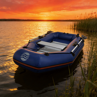 Radeau gonflable léger et durable à une place, bateau de sauvetage d'urgence épaissi et pliable, bateau de sport stable pour la dérive, yacht rigide