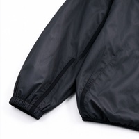Vêtements sur mesure ODM, veste oversize en ripstop, streetwear, veste zippée unie, techwear, minimaliste, noir