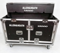Flight case personnalisable pour mixeur A&H S5000, flight case portable en aluminium et bois avec support pour ordinateur portable, espace 2U, OEM