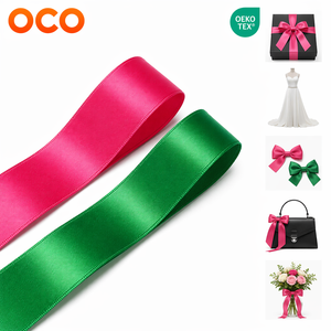 Nastro in Raso Tessuto Monofacciale da 40mm (1-1/2") - Rotolo 100% Poliestere Ecologico - Per Matrimoni, Natale, Confezioni Regalo, Pasticceria, Fiocchi per Capelli - Product Image 2