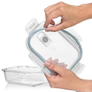 Multifunctional Borosilicate Food Storage Container Grade Glass <strong>Compart</strong> <strong>Lunch</strong> <strong>Box</strong> With Lid Take Away - Product Image 3