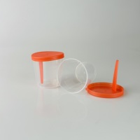 Vaso para Muestras de Heces Desechable, Económico, a Prueba de Fugas, de Plástico, para Clínicas Ambulatorias, con Pared Interior Lisa